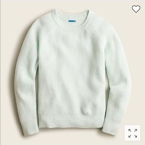 J.Crew mint cashmere ribbed crewneck sweater